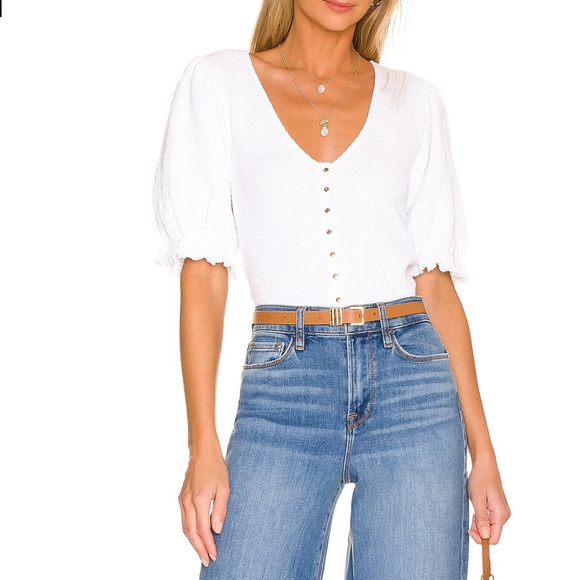 NATION LTD Laila Snap Corset Tee T-Shirt REVOLVE - Picture 1 of 11